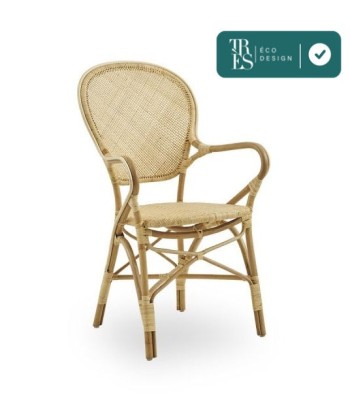 Fauteuil Rossini en rotin naturel les muscles