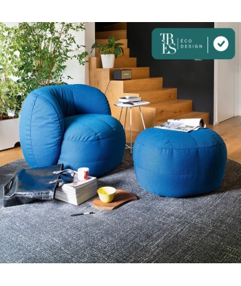 Pouf REEF en tissus plastique recyclé outlet