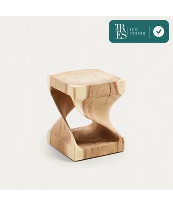 Table d'appoint Hakon en bois de Mungur ou Manguier 30 x 30 cm Voir les baskets