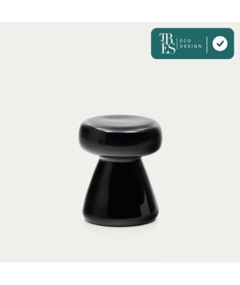 Table d'appoint Manya en cerámique noir Ø 38 cm de votre