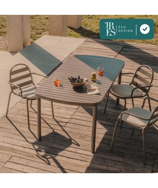 Table de jardin Joncols en aluminium 180 x 90 cm de pas cher