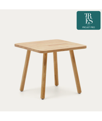 Table enfant carrée Dilcia bois d'hévéa massif 55 x 55cm de l' environnement