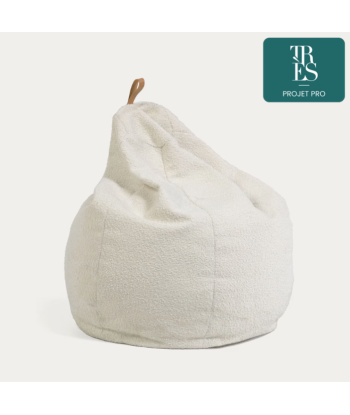 Pouf Vicka effet shearling blanc Ø 70 cm acheter en ligne