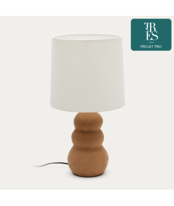 Lampe de table Madsen en terracotta et abat-jour blanc en ligne des produits 