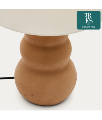 Lampe de table Madsen en terracotta et abat-jour blanc en ligne des produits 